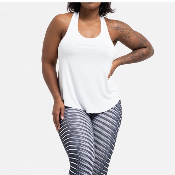 White Racerback Tank Top - Picture 7 of 8